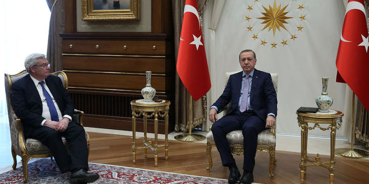Erdoğan BNP Paribas YK Başkanı Lemierre