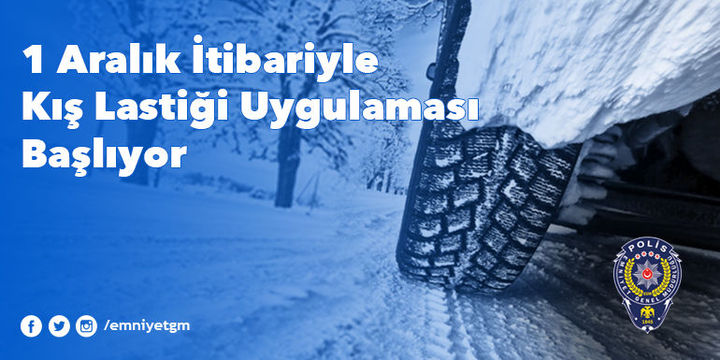 Zorunlu kış lastiği uygulaması başladı